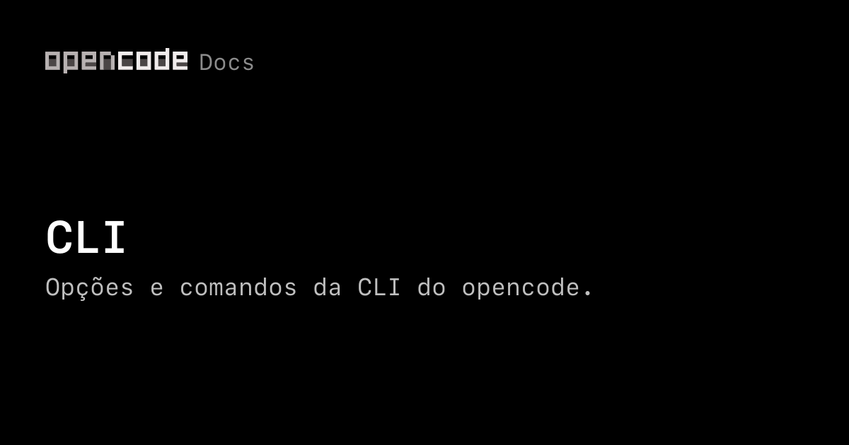 CLI | OpenCode