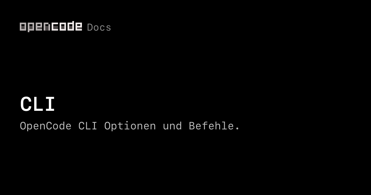 CLI | OpenCode