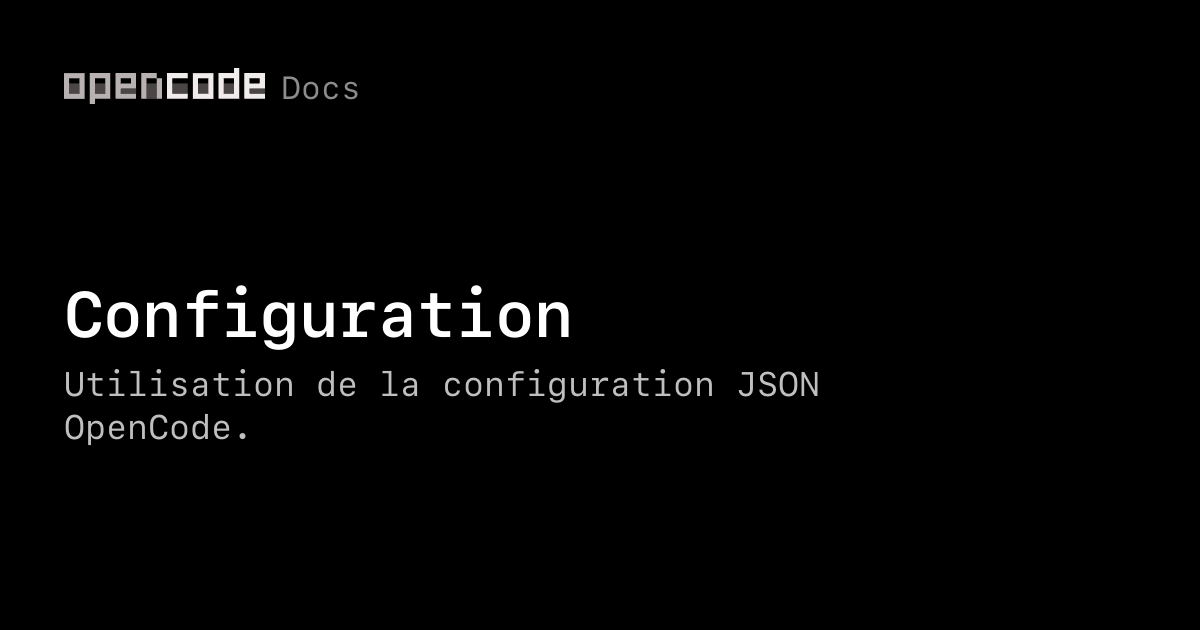 Configuration | OpenCode