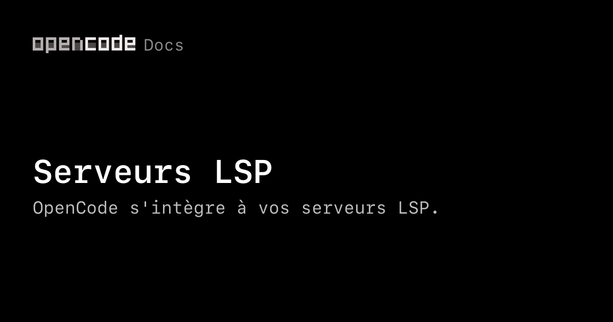 Serveurs LSP | OpenCode