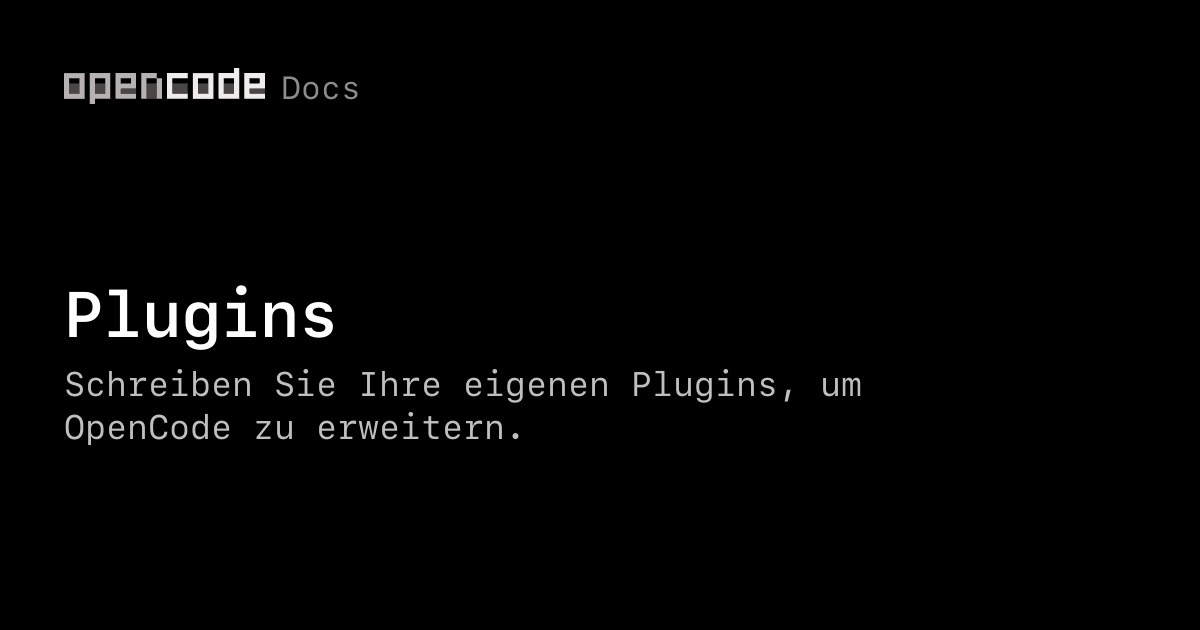 Plugins | OpenCode