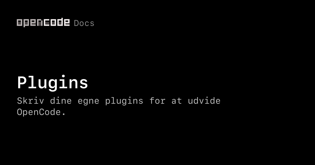 Plugins | OpenCode