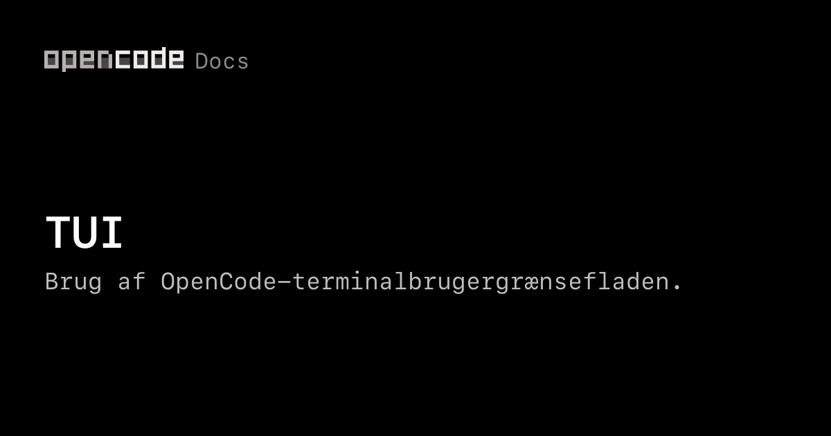 TUI | OpenCode