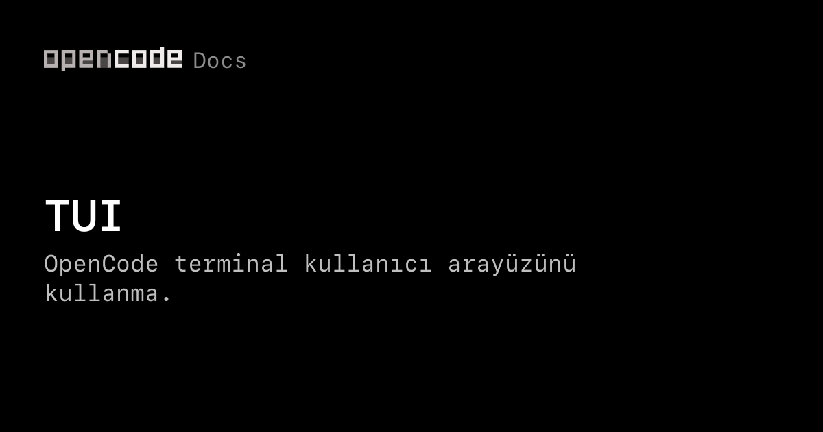 TUI | OpenCode