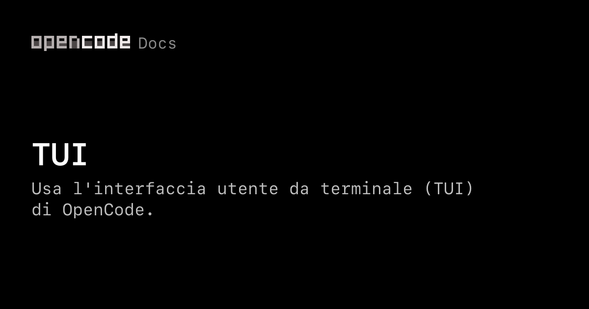 TUI | OpenCode