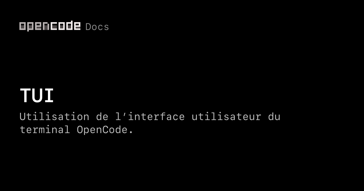 TUI | OpenCode