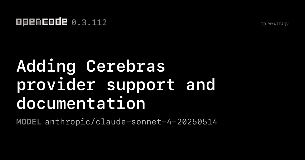 Adding%20Cerebras%20provider%20support%20and%20documentation