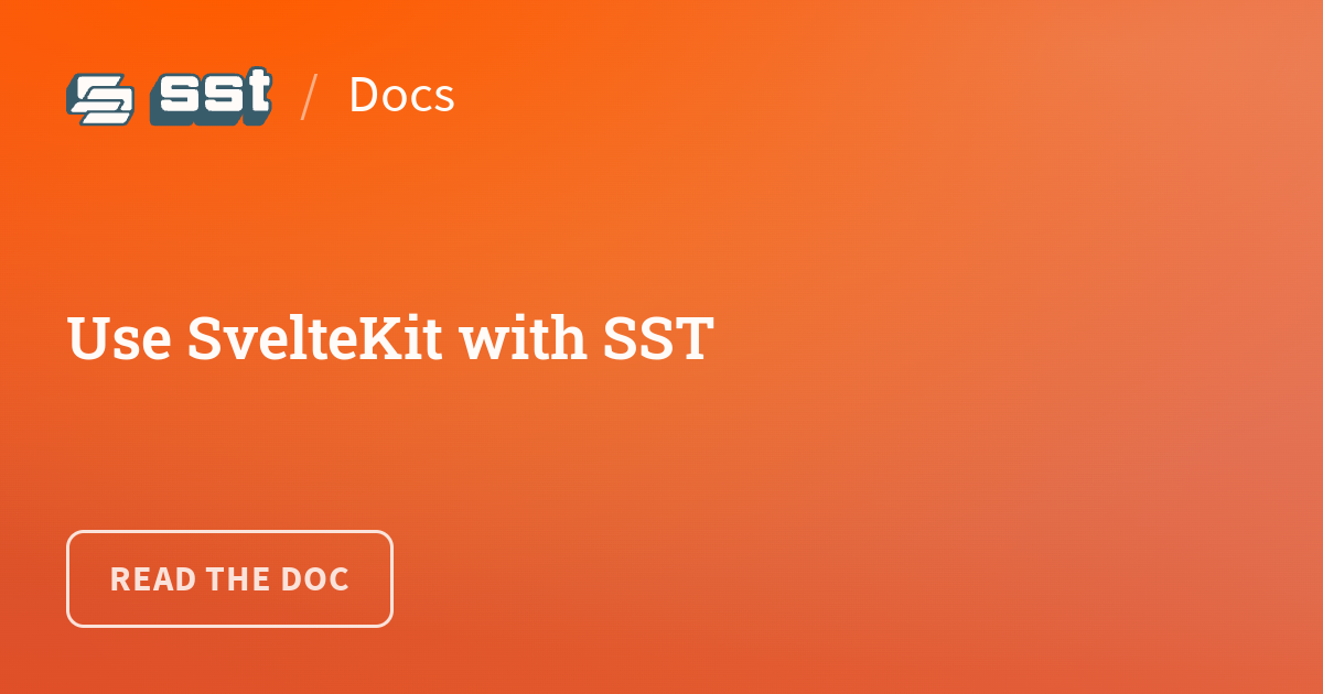 Use sveltekit with sst sst v2