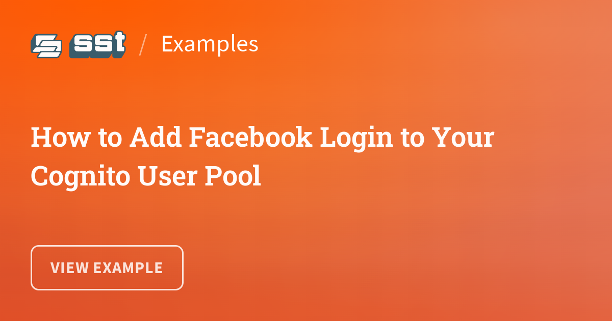 How to Add Facebook Login to Your Cognito User Pool