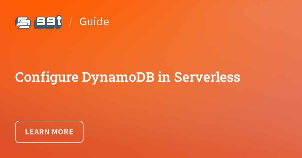 Configure DynamoDB In Serverless