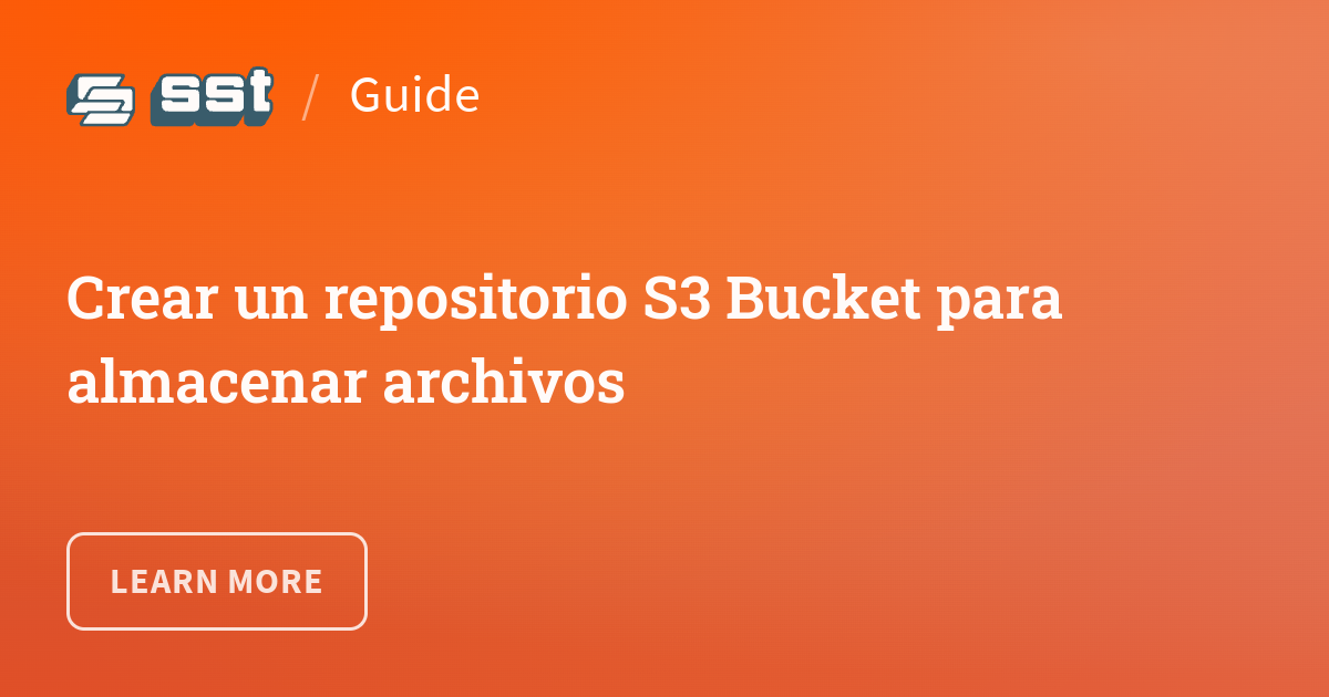 Crear un repositorio S3 Bucket para almacenar archivos