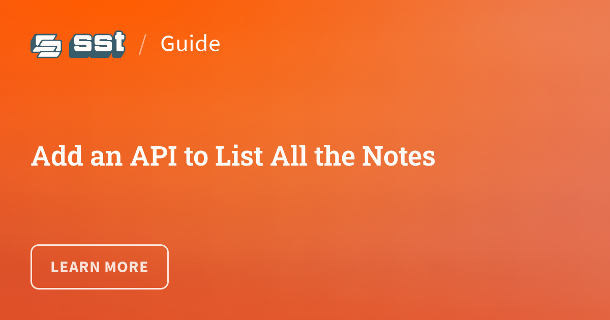 Add An Api To List All The Notes