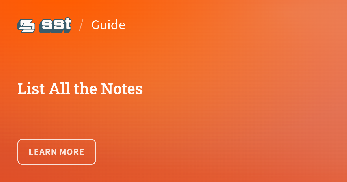 List All the Notes