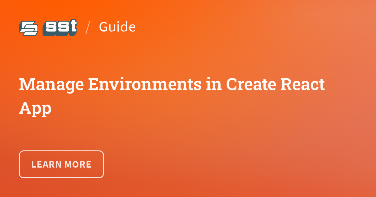 Manage Environments in Create React App