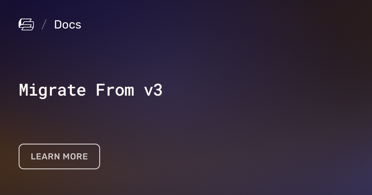 Migrate From v3 | SST
